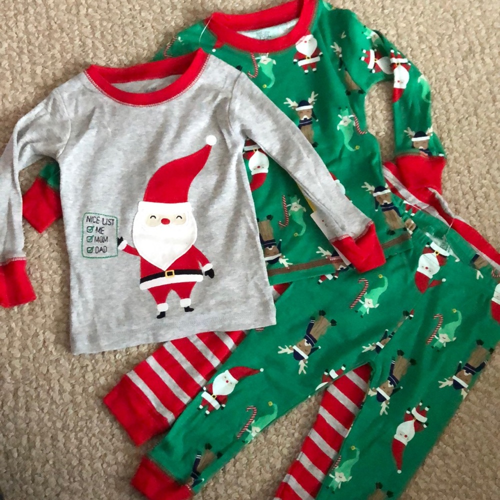 Xmas 4pc pajamas set long sleeve & pants